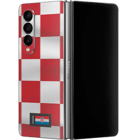 Croatia Soccer Flag Galaxy Z Fold4 5G Skin